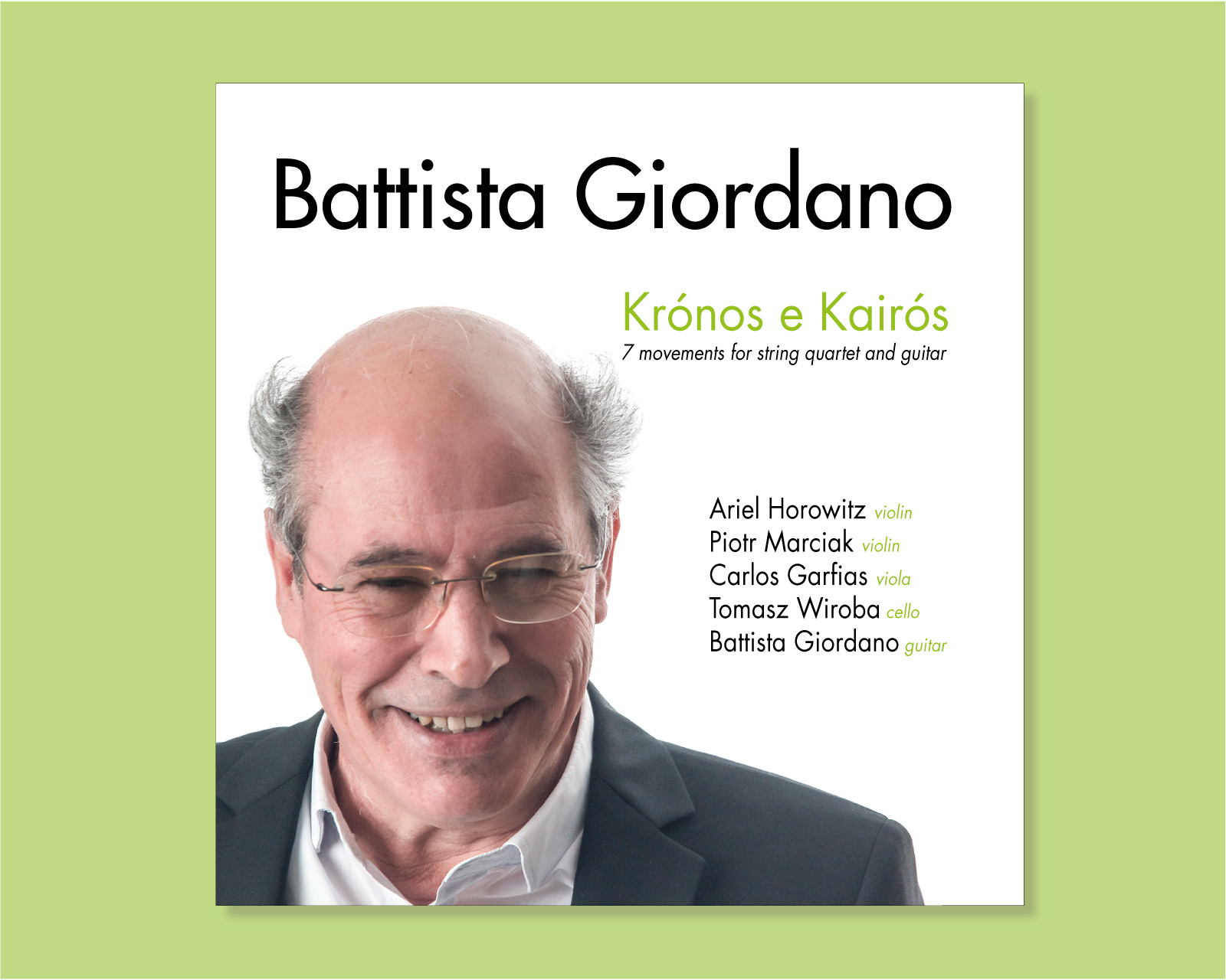 Grafica e fotografia per il CD musicale Kronos e Kairos di Battista Giordano
