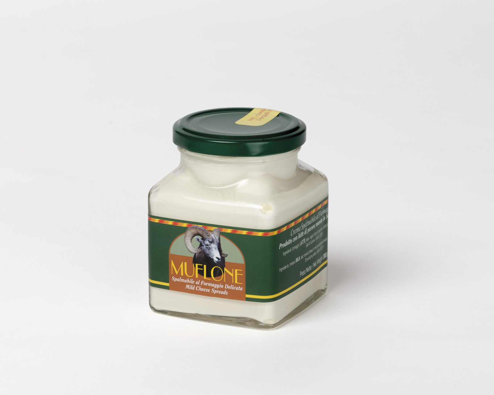 Design dell'etichetta del formaggio Muflone della Cooperativa Pastori di Dorgali